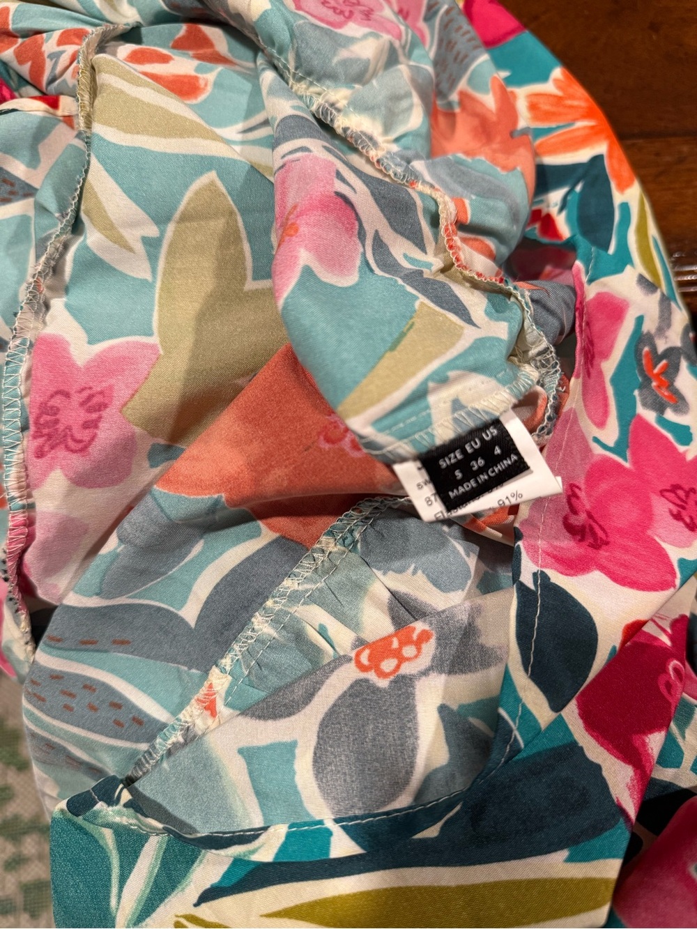 Teal Floral Puff-Sleeve Maxi Dress - Picture 8 of 11
